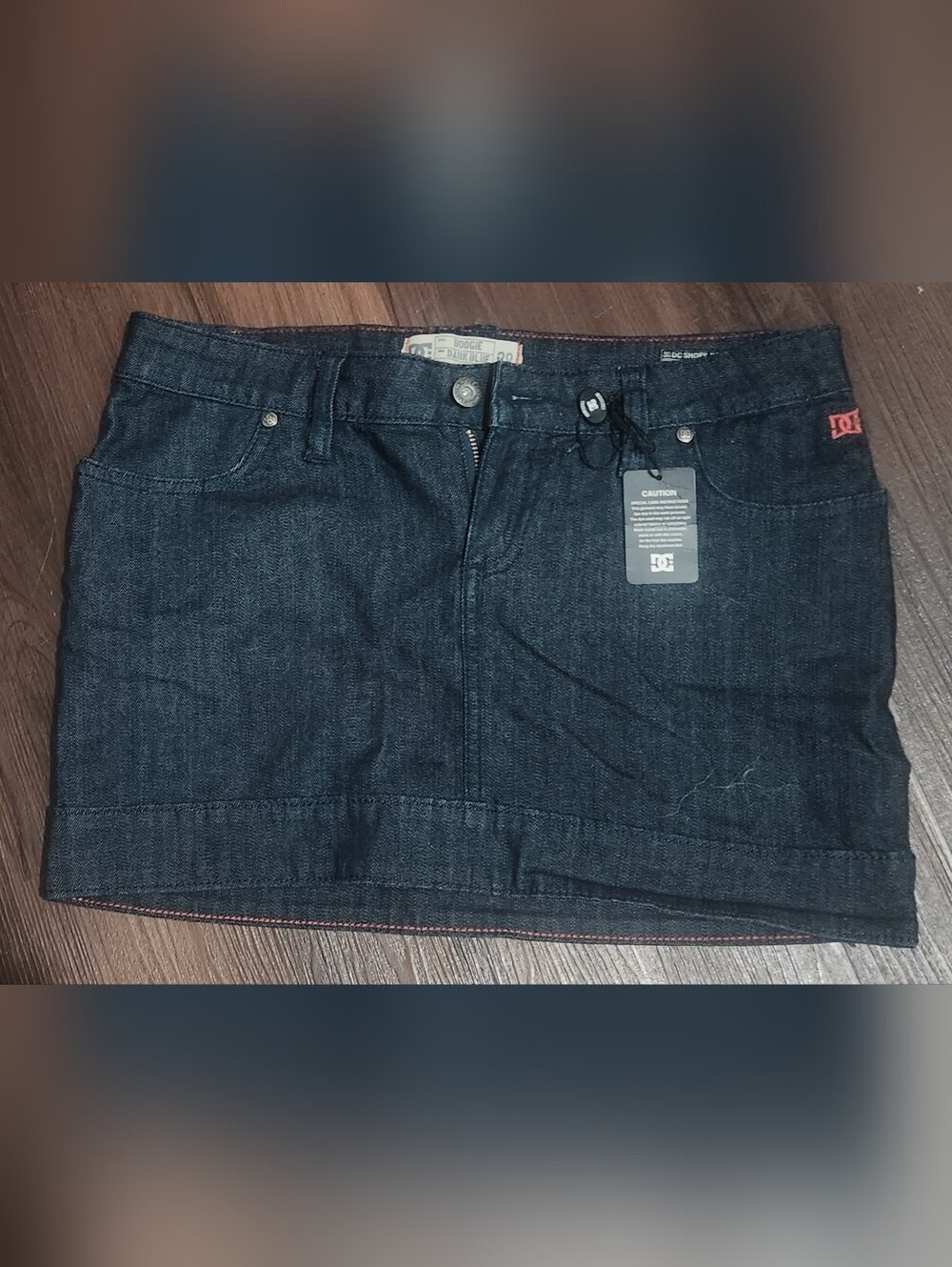 DC Dark Blue Denim Jeans with Red Stitching